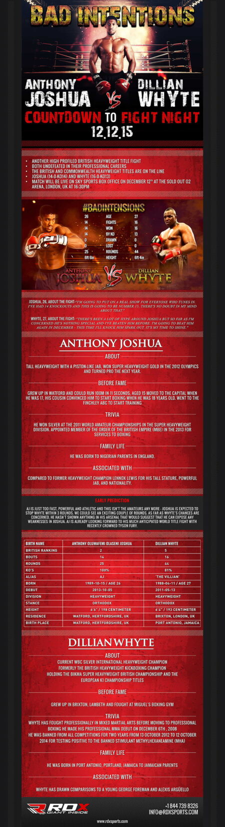 Anthony Joshua vs Dillian Whyte