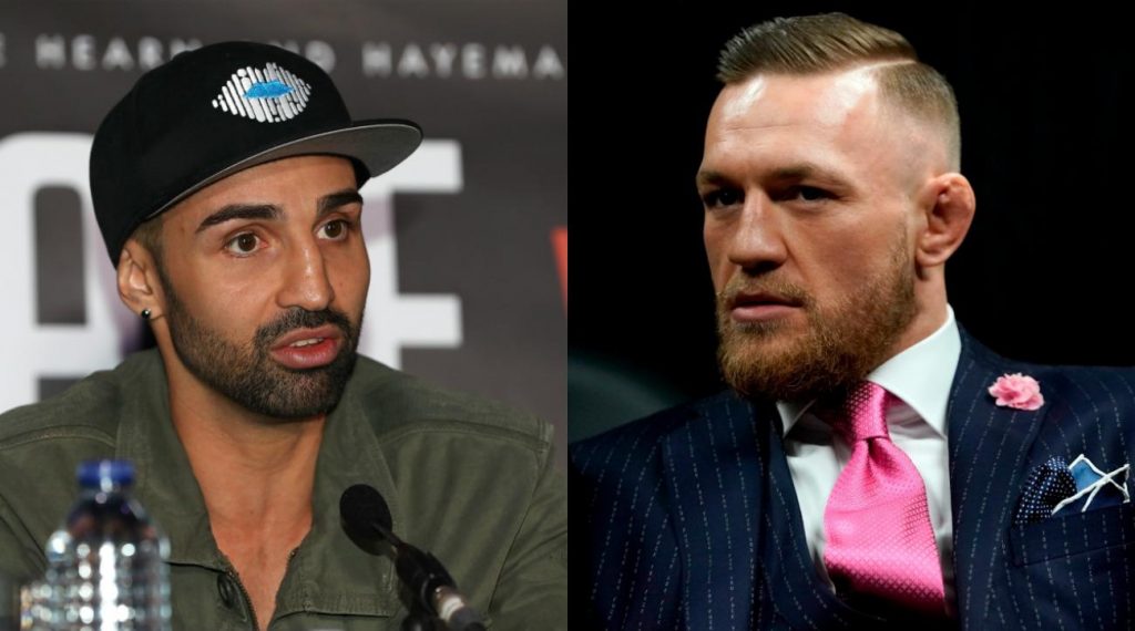 Paulie Malignaggi and Conor McGregor pictured