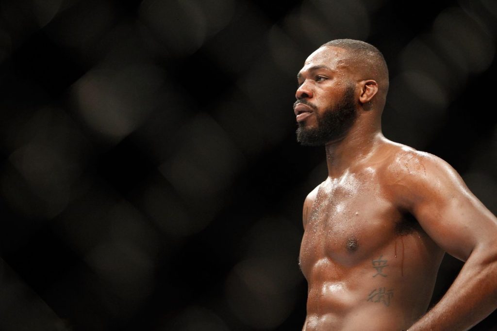 Jon Jones inside MMA octagon Jones tests positive