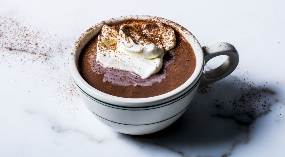 Hot chocolate in a cup