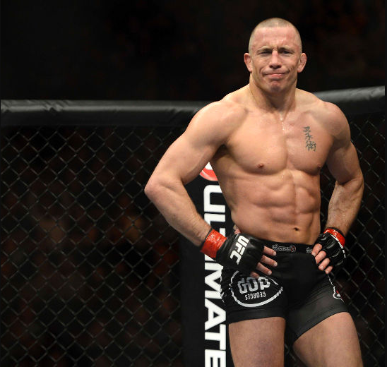 GSP standing inside octagon