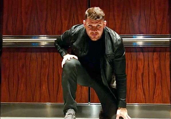 Bisping on bent knee, Bisping vs GSP