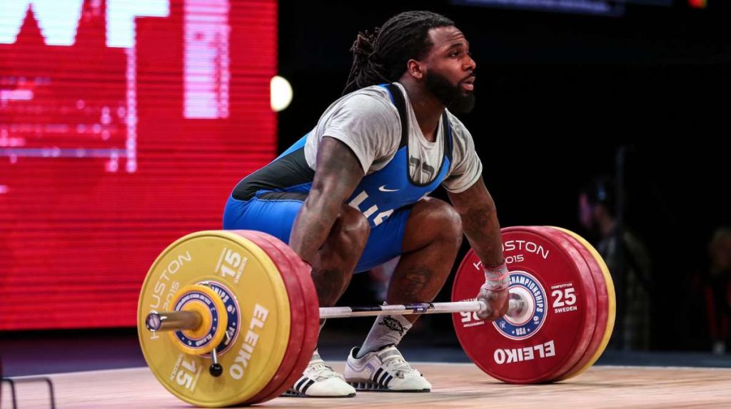 Kendrick Farris lifting weight