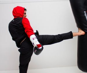fighter wearing rdx sauna suit