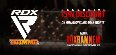 RDX Offers Exclusive Discount on MMA Gear in Honour of BAMMA Partnership