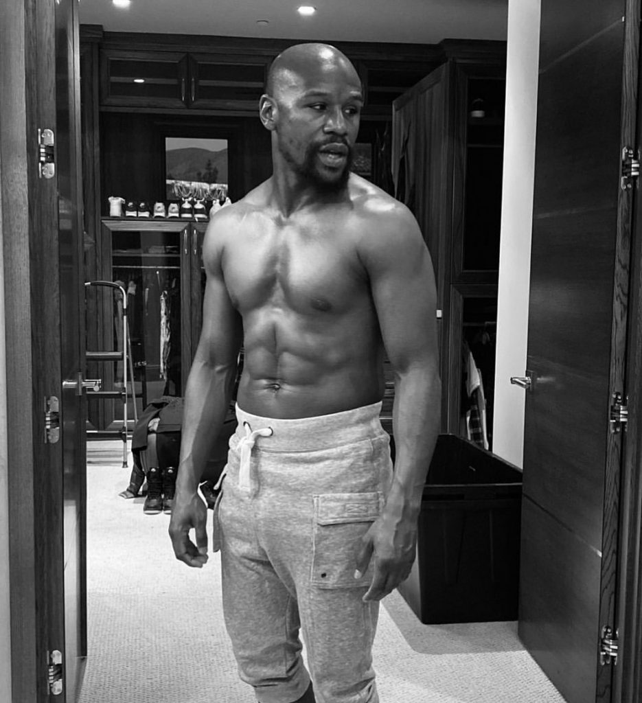 Floyd Mayweather following his workout plan