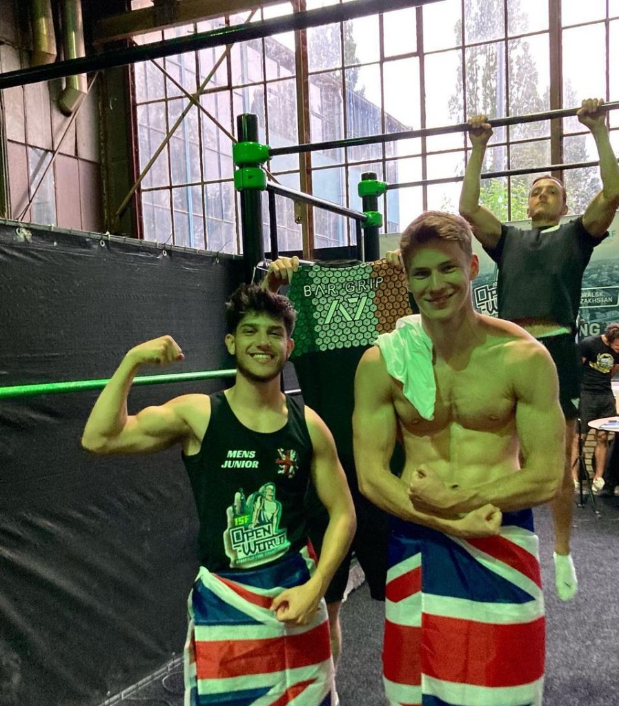 Alex Cowling with friends