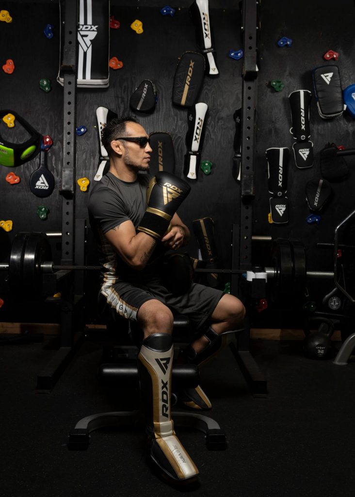 Tony Ferguson with RDX protective gear