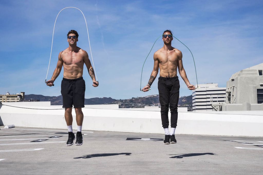 athlete performing high jumps