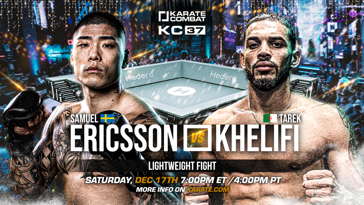 Karate Combat KC37 - Full Event Fight Card - Samuel Ericsson Vs Tarek Khelifi