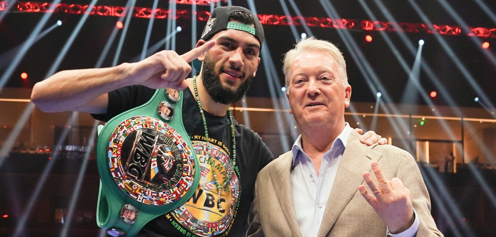 Hamza Sheeraz and Frank Warren