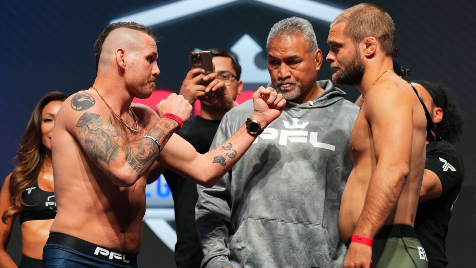 PFL Salt Lake City: Fighters hit the scale in Utah ahead of pivotal regular season bouts Clay Collard and Mads Burnell