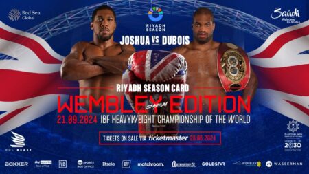 Riyadh Season comes to London as Anthony Joshua challenges Daniel Dubois for IBF heavyweight title Riyadh Season Wembley Poster