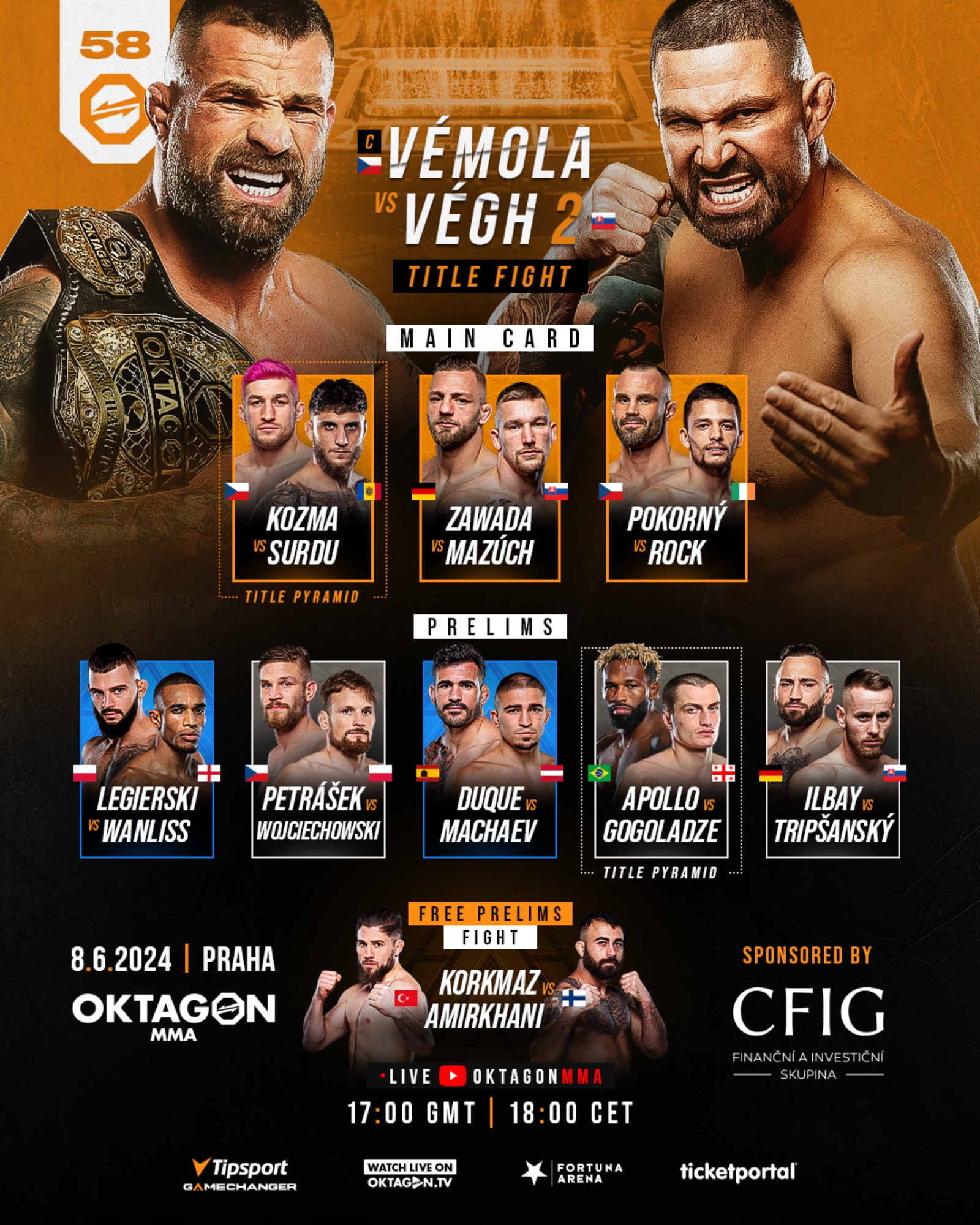 Oktagon 58 fight card