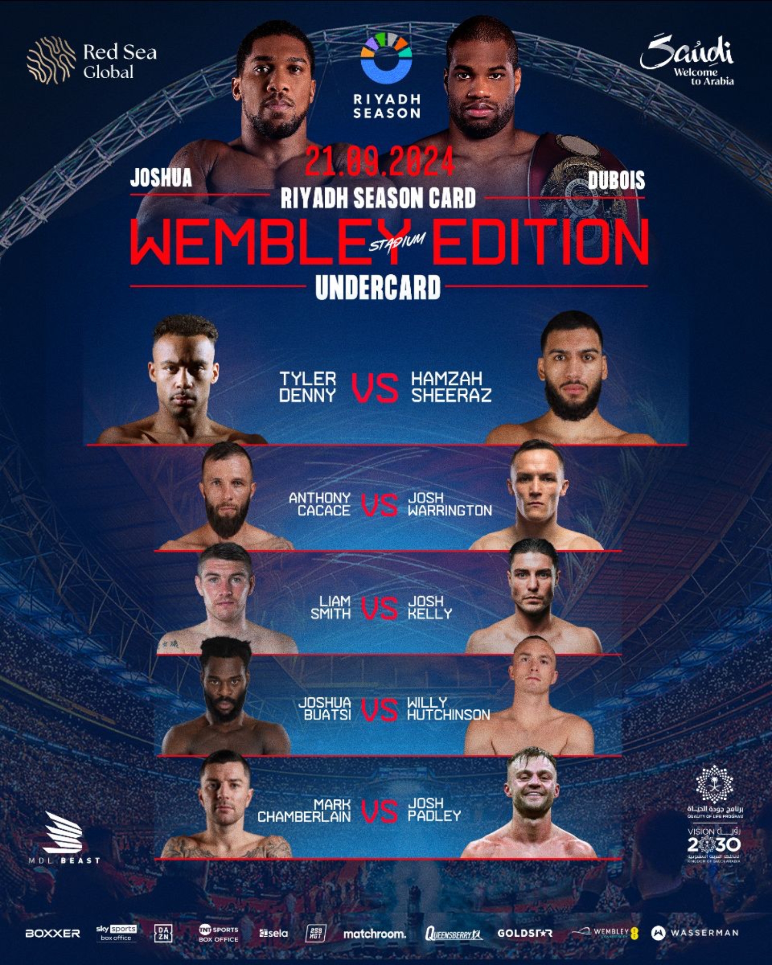 Riyadh Season Wembley Undercard