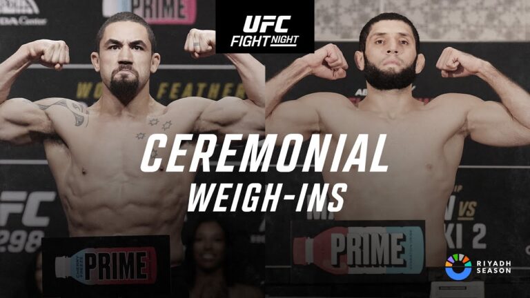 UFC Saudi Arabia ceremonial weigh-ins: Watch the fighters face off for the final time in Riyadh