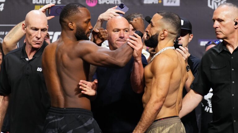 UFC 304: Muhammad dethrones Edwards, Aspinall stops Blaydes in 60 seconds Leon Edwards and Belal Muhammad