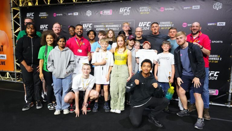 Tom Aspinall helps launch UFC’s expanded OnSide Youth Zone partnership in Wigan OnSide Youth Zone Wigan at UFC 304 weigh-ins