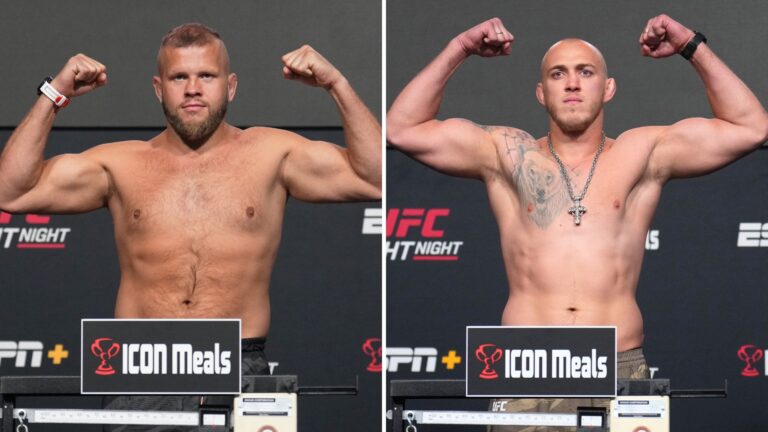 UFC Vegas 95 weigh-ins: Three miss weight, but 10-fight card stays intact Marcin Tybura and Serghei Spivac