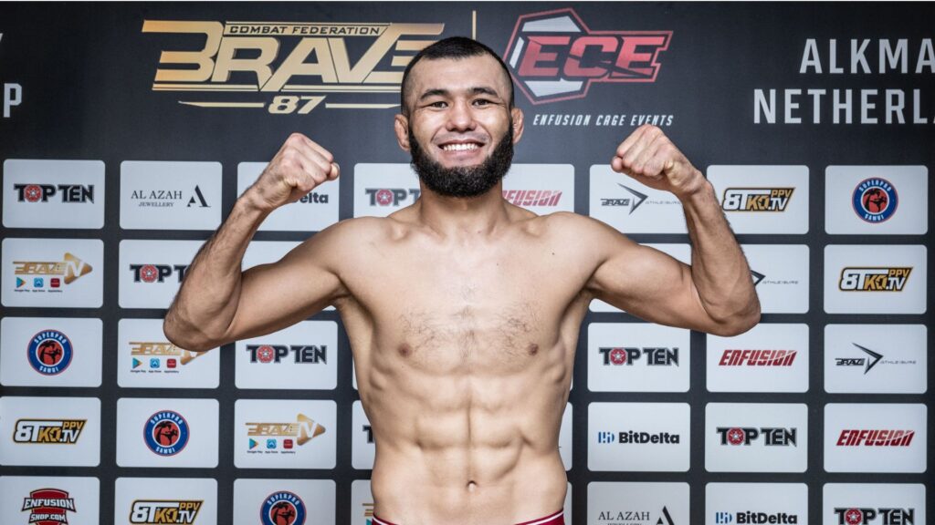 BRAVE CF 87 weigh-ins: Title fight official, one fighter misses the mark Abdisalam Kubanychbek