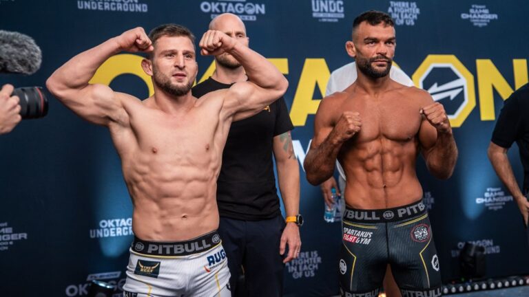 Oktagon 60 weigh-ins: All 22 fighters make weight in Oberhausen Lom-Ali Eskiev and Ivan Buchinger