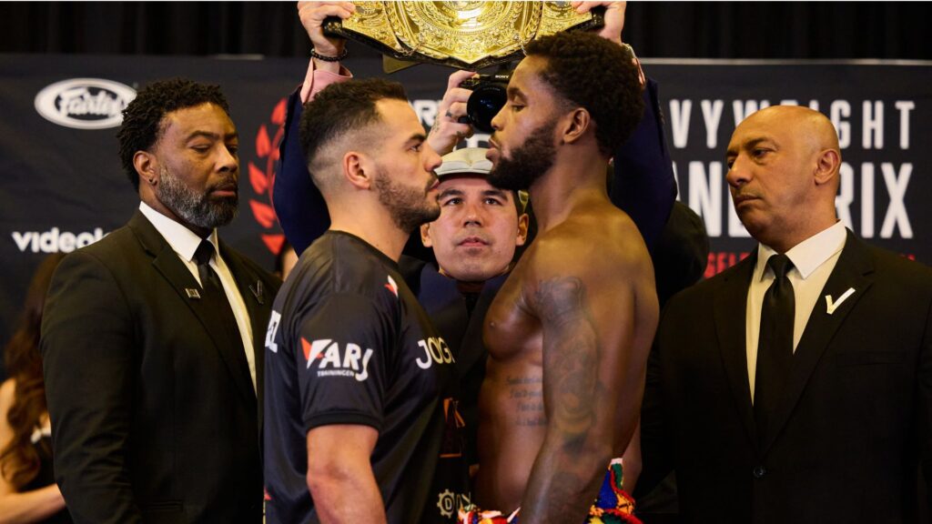 Khbabez vs. Abena III: Light heavyweight title on the line at GLORY COLLISION 7 Tarik Khbabez and Donegi Abena