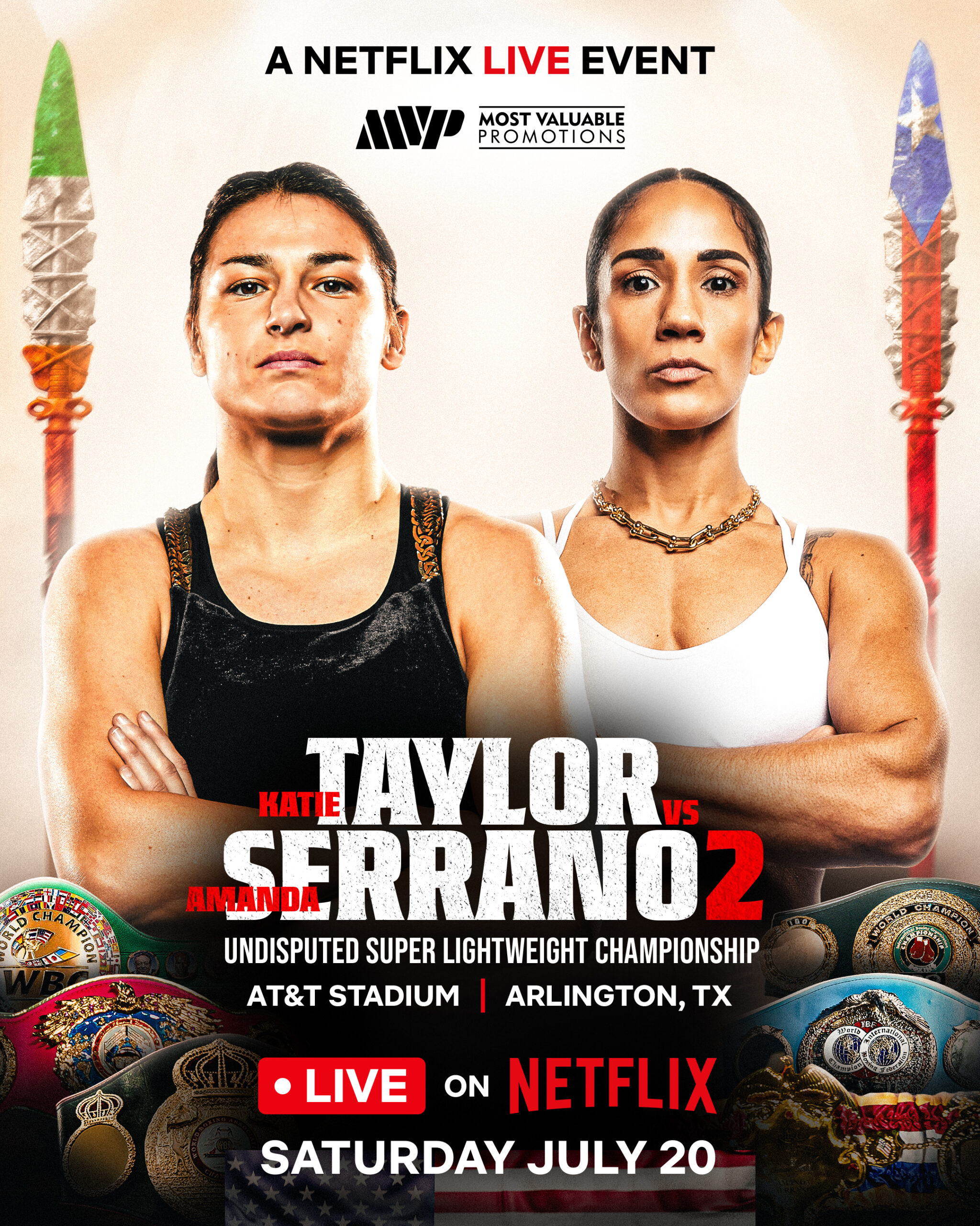 Katie Taylor vs. Amanda Serrano 2 poster