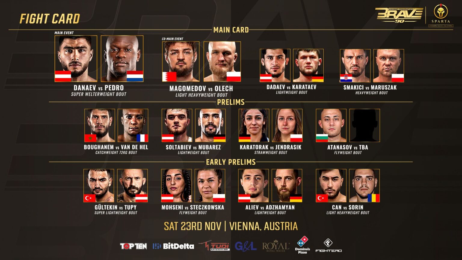 BRAVE CF 90 fight card