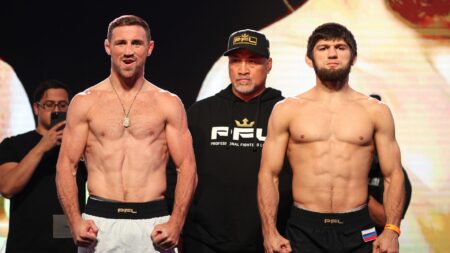 PFL World Championships 2024: Fighters on weight for end-of-season finale in Riyadh Brendan Loughnane and Timur Khizriev