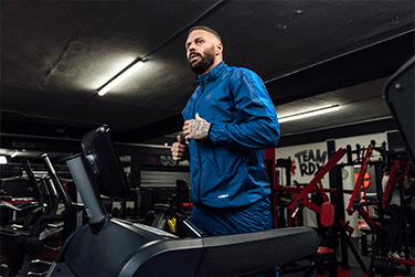 a man on a tradmill running