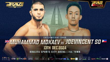 Muhammad Mokaev gets new opponent for BRAVE CF return at BRAVE CF 91 Muhammad Mokaev Joevincent So poster