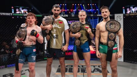PFL Europe Championships: Lewis McGrillen stars as four new champions crowned in Lyon Lewis McGrillen, Florim Zendeli, Paulina Wisniewska, Jakub Kaszuba