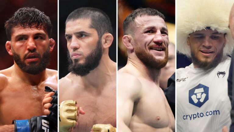 Arman Tsarukyan, Islam Makhachev, Merab Dvalishvili, Umar Nurmagomedov