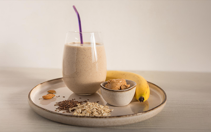 Almond Banana Protein Shake 