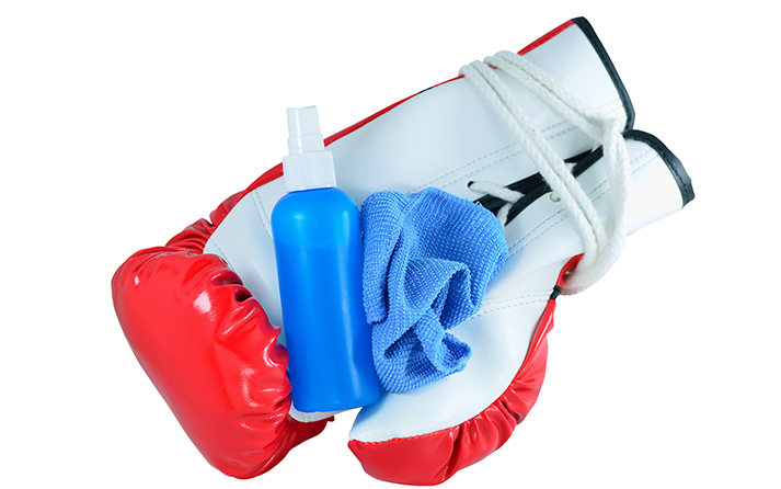 Kickboxing Gloves cleaning steps