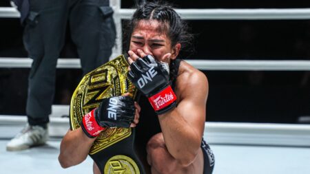 Emotional Denice Zamboanga captures interim ONE women’s atomweight title Denice Zamboanga