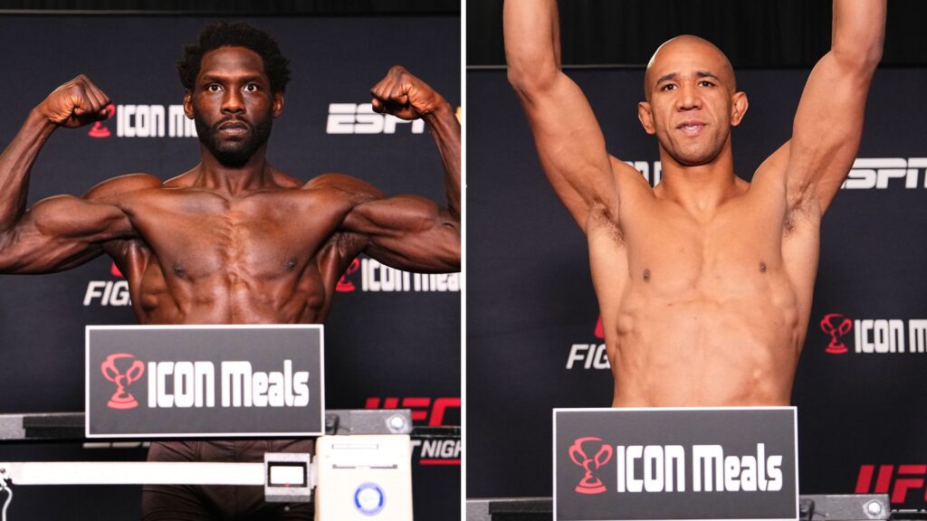 UFC Vegas 102 weigh-in results: Cannonier and Rodrigues on weight for UFC APEX clash Jared Cannonier and Gregory Rodrigues
