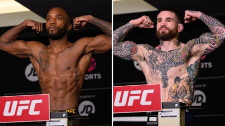 UFC London weigh-in results: Leon Edwards and Sean Brady on weight for O2 clash Leon Edwards and Sean Brady