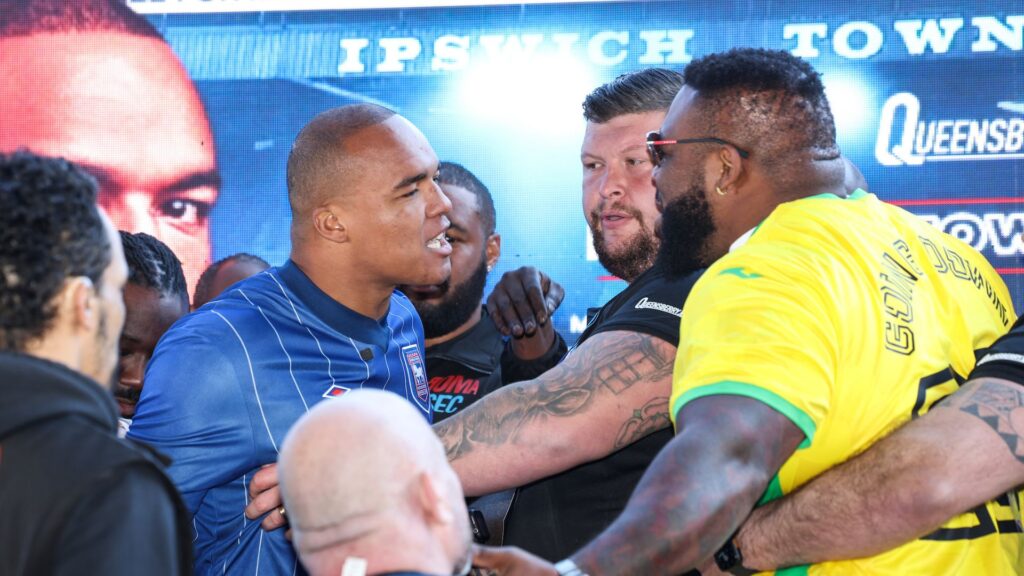 Sparks fly as Fabio Wardley and Jarrell Miller clash at pre-fight press conference Fabio Wardley and Jarrell Miller