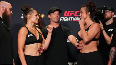 UFC Vegas 107 weigh-ins: Maycee Barber misses weight for main event clash with Erin Blanchfield Erin Blanchfield and Maycee Barber