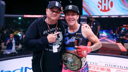 Scott Coker and Cris Cyborg