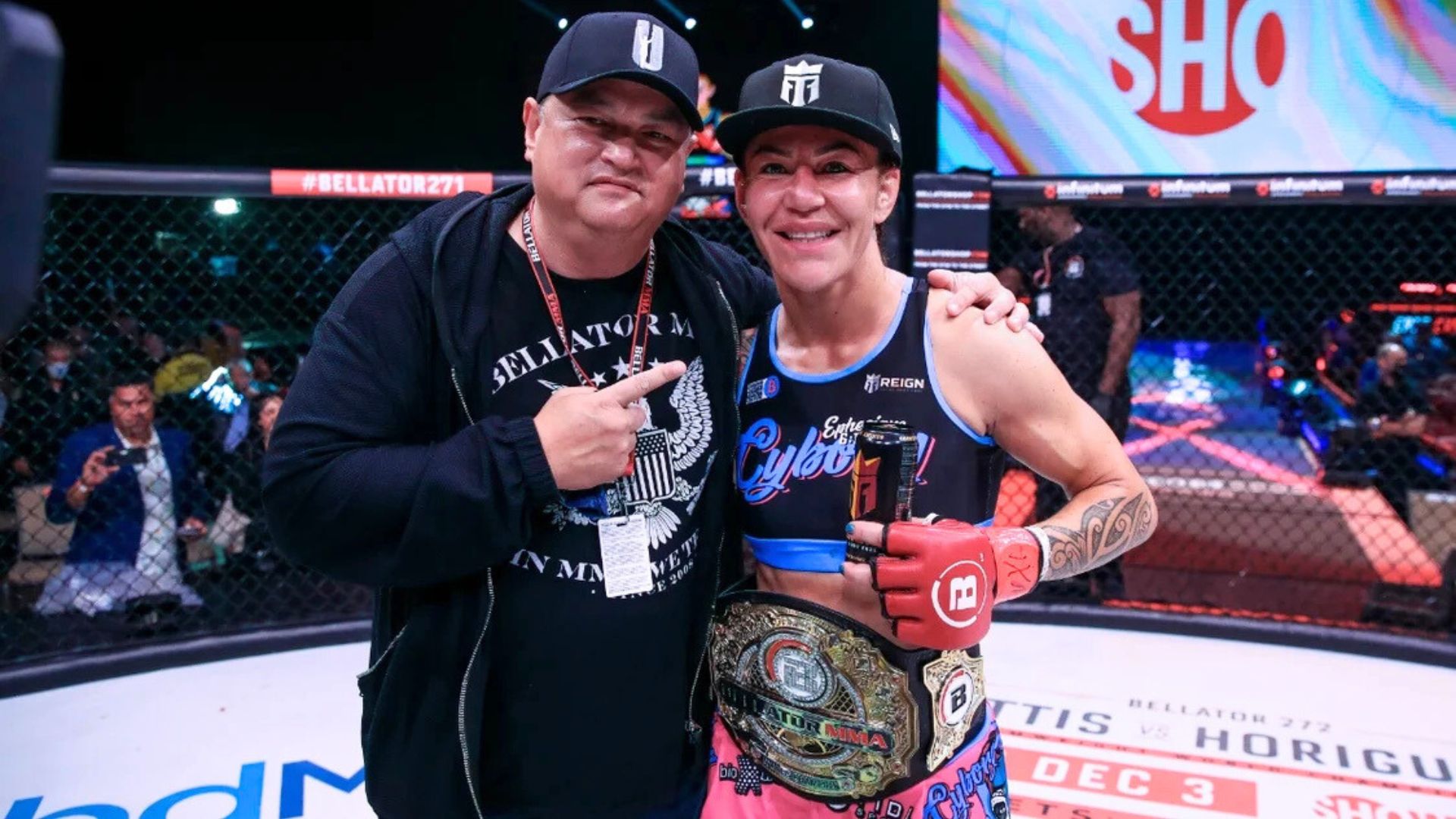 Scott Coker and Cris Cyborg