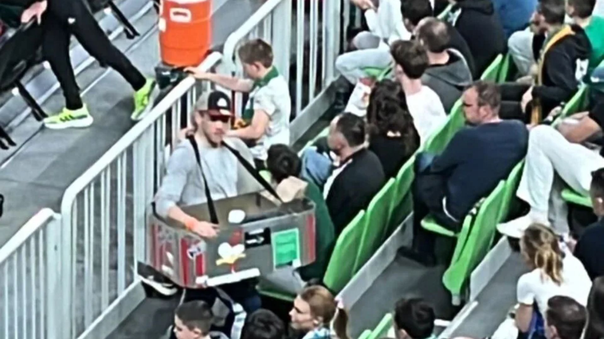 David Forster selling hot dogs