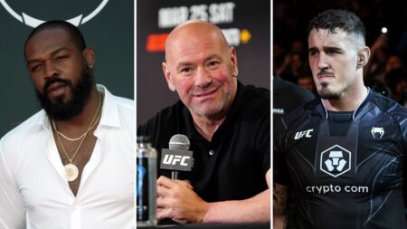 Jon Jones, Dana White, Tom Aspinall