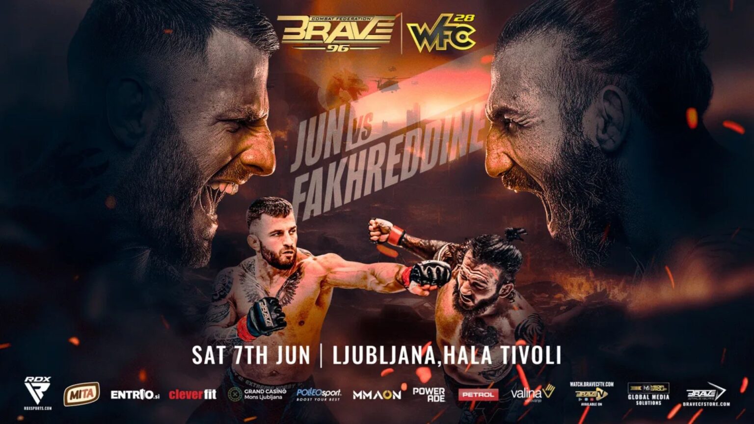 BRAVE CF 96: Erko Jun and Mohammad Fakhreddine set to clash for middleweight crown BRAVE CF 96 poster