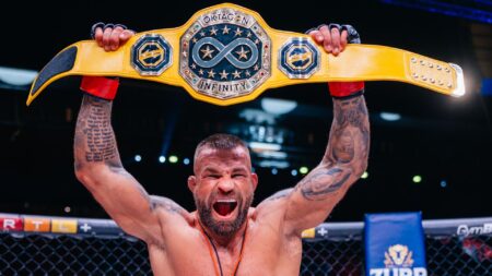 OKTAGON 72: Karlos Vemola edges Attila Vegh for one-off ‘Infinity Belt’ Karlos Vemola