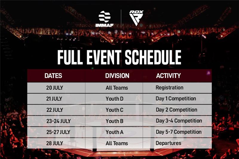 schedule of event rdx immaf abudhabi