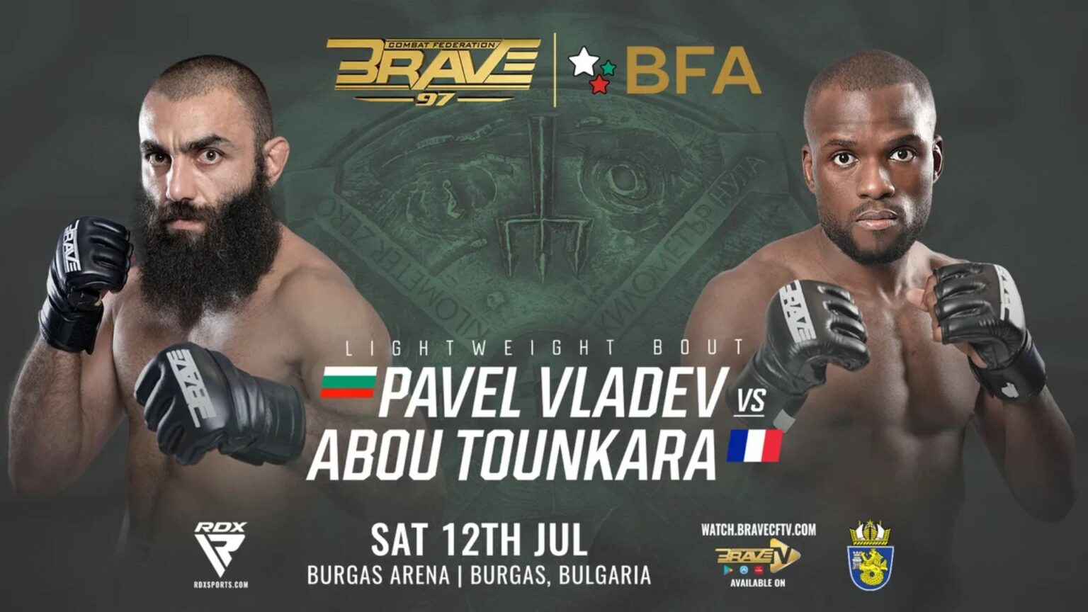 Pavel Vladev vs Abou Tounkara: Knockout power meets black belt precision at BRAVE CF 97 Pavel Vladev and Abou Touncara