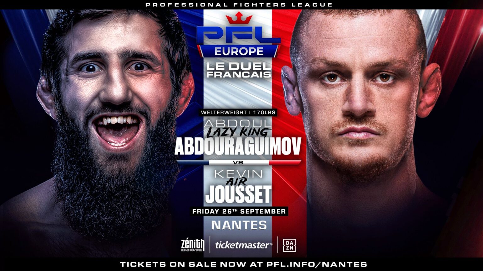 PFL Europe Nantes: ‘The Lazy King’ returns as Abdoul Abdouraguimov faces Kevin Jousset Abdoul Abdouraguimov and Kevin Jousset