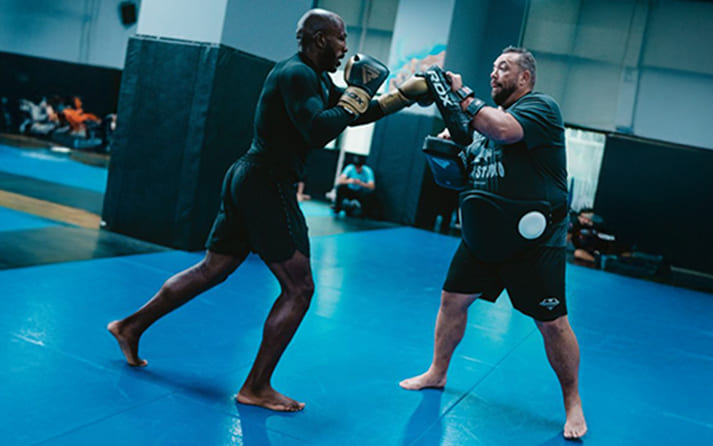 Sparring in Rountree’s Routine